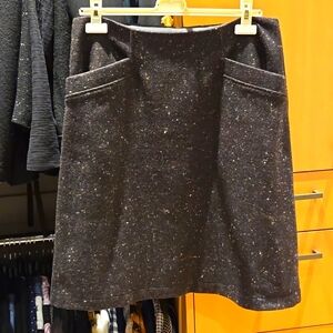 Theory anorel rainbow coating wool A-line skirt